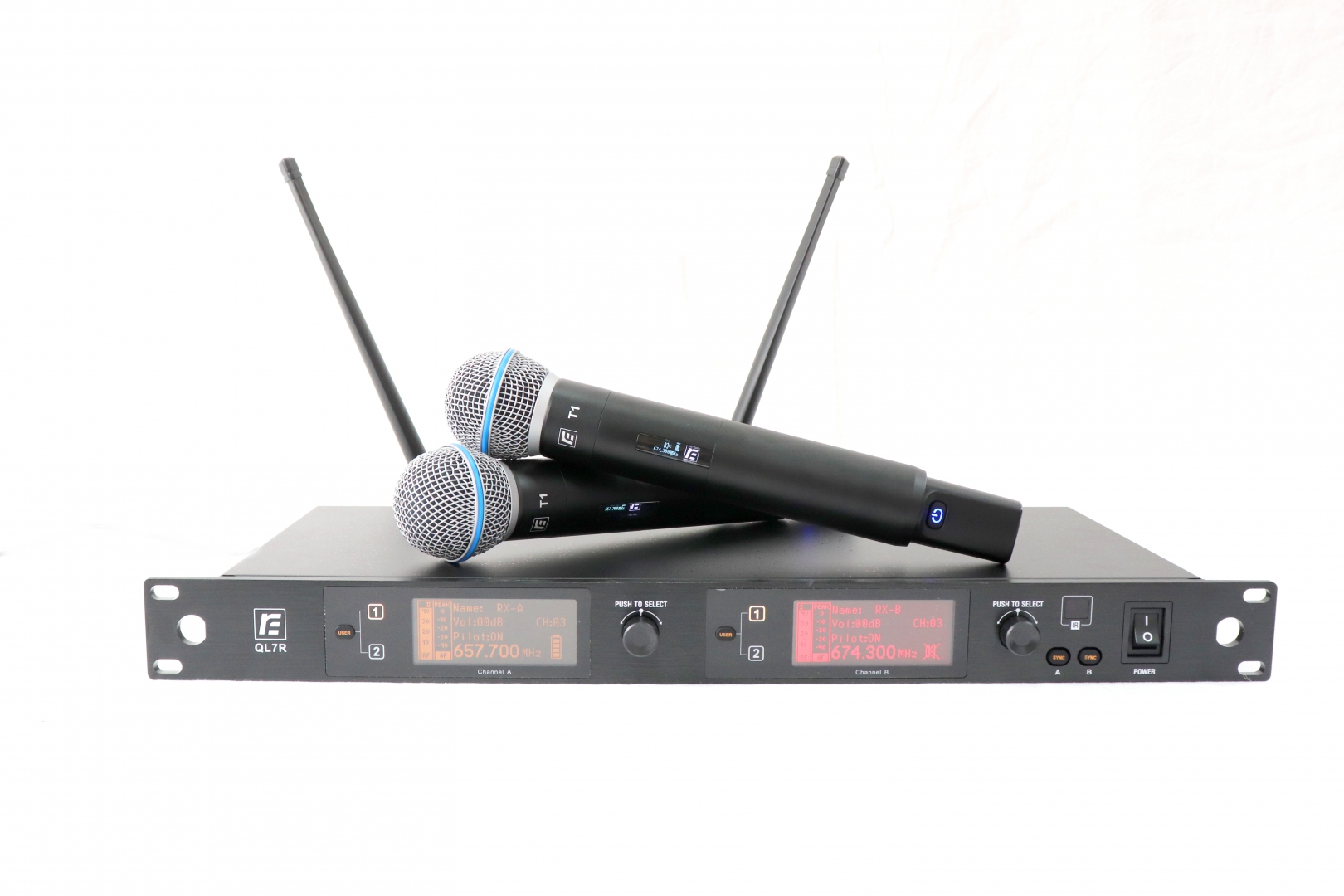 RFIntell QL7R/T1-A 651,800-683,400 МГц 2-канальная радиосистема с 2-мя ручными микрофонами в Адыгее