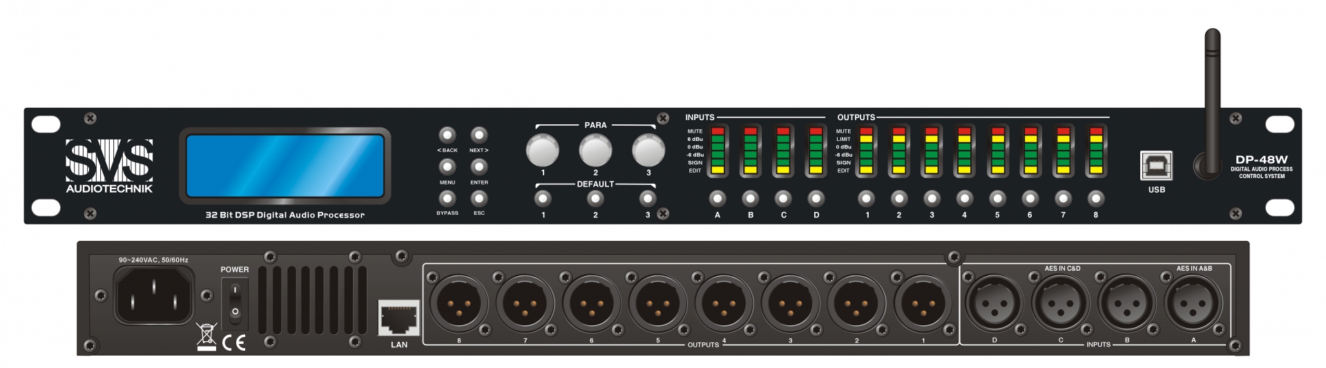 SVS Audiotechnik DP-48W Цифровой процессор: 4 входа 8 выходов в Адыгее