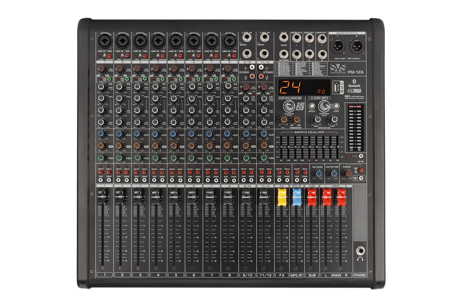 SVS Audiotechnik mixers PM-12A Активный аналоговый микшерный пульт, 12-канальный в Адыгее